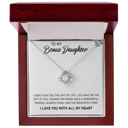 To My Bonus Daughter – Always Shine Like The Brightest Star Necklace