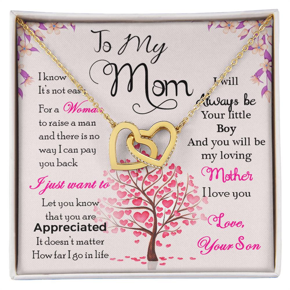 To My Mom – I Know It's Not Easy, Thank You For Everything Necklace
