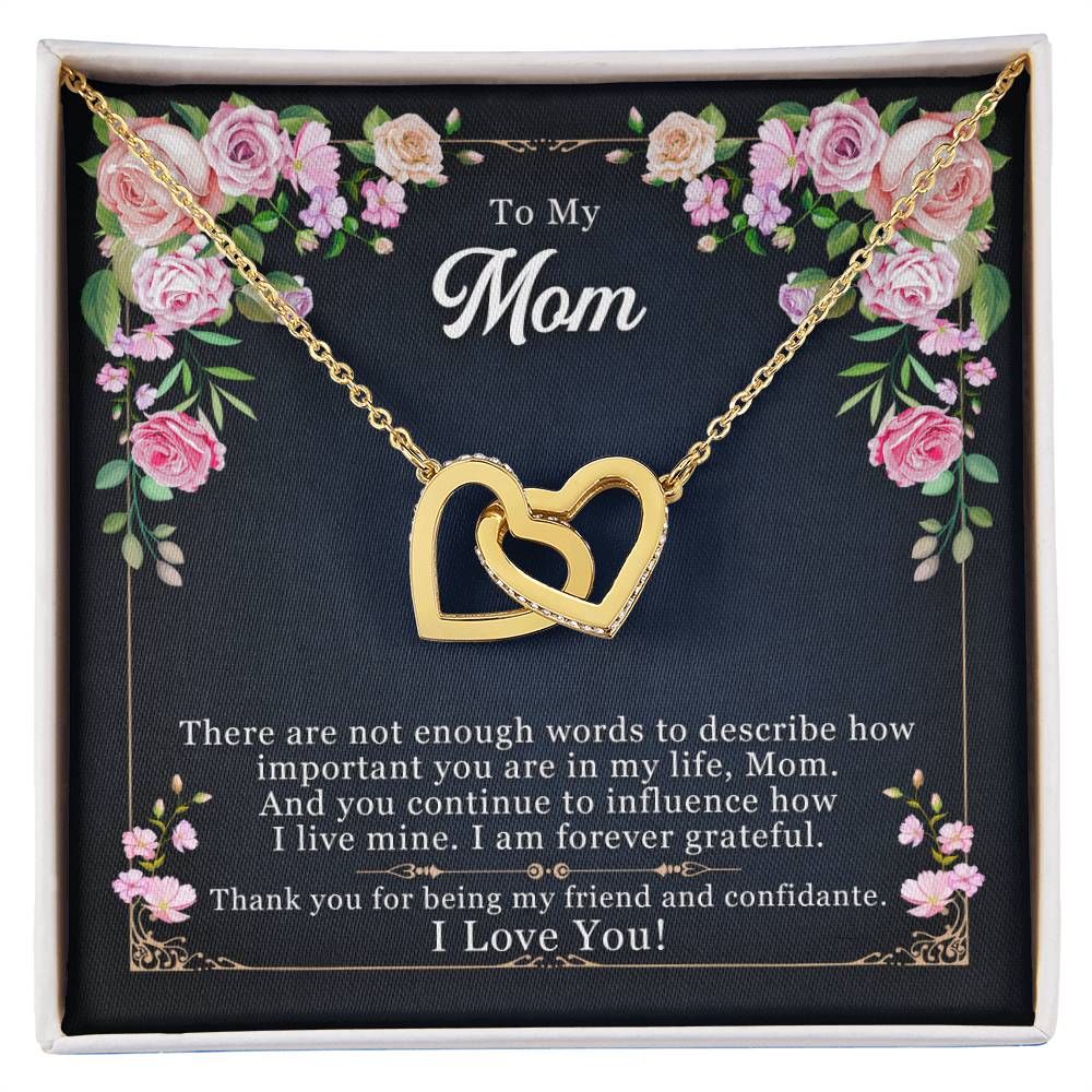 To My Mom - Thank You For Being My Friend Necklace