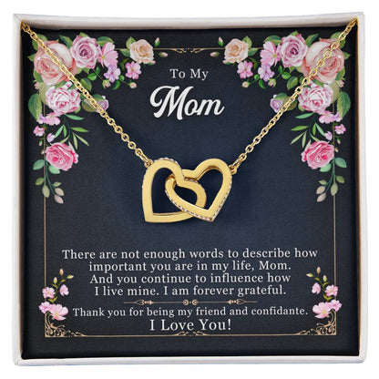 To My Mom - Thank You For Being My Friend Necklace