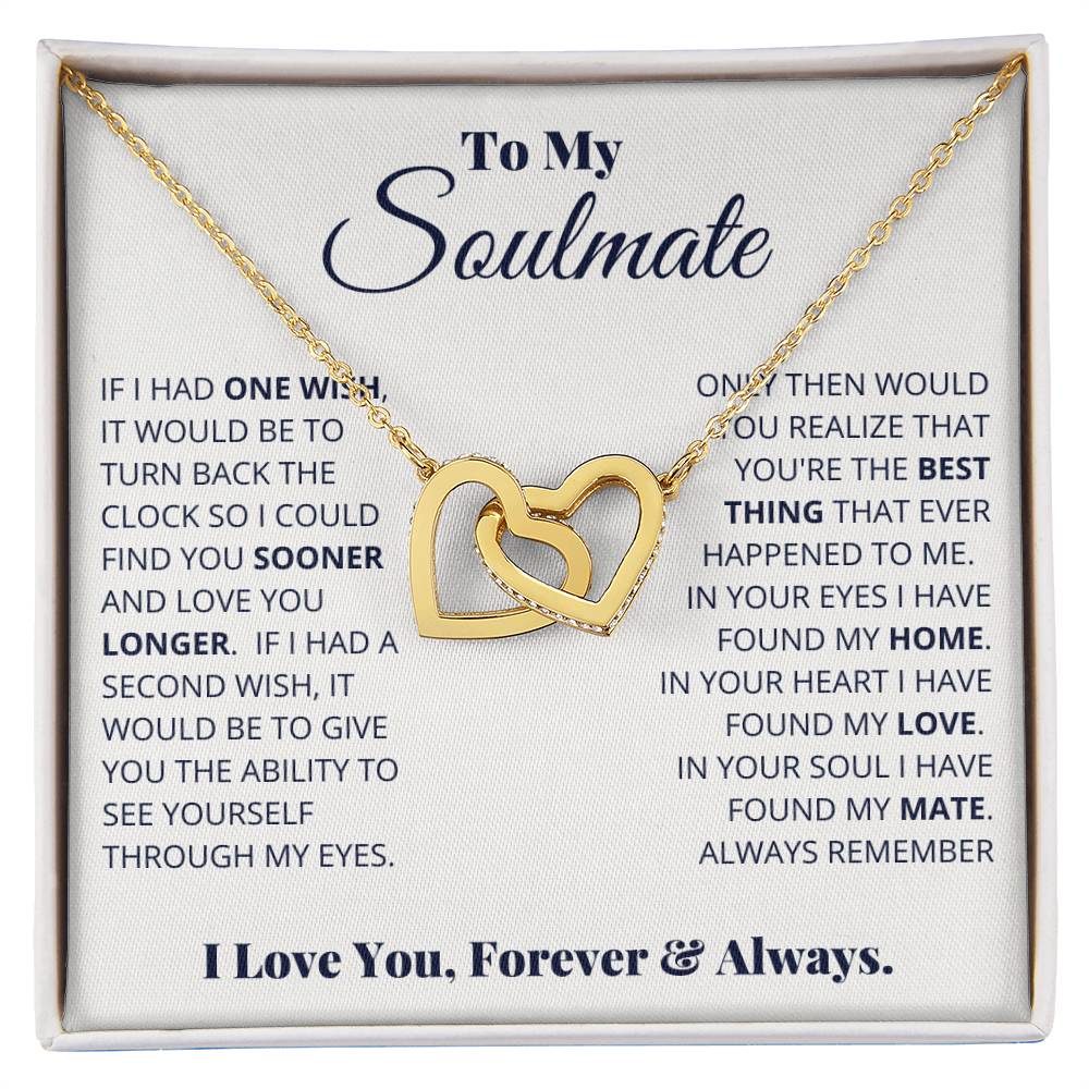 To My Soulmate – I Love You, Forever & Always Necklace