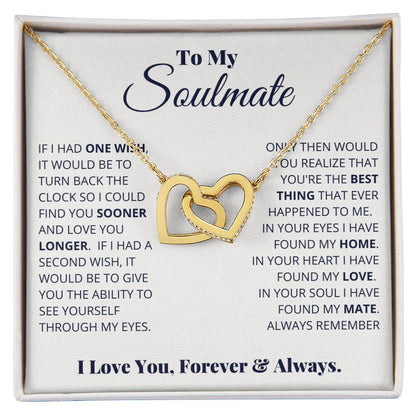 To My Soulmate – I Love You, Forever & Always Necklace