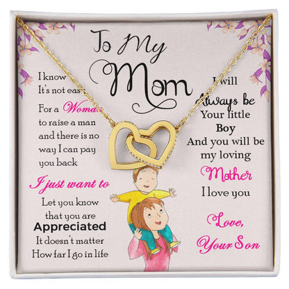 To My Mom – I Will Always Be Your Little Boy Necklace