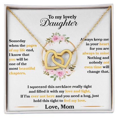 To My Lovely Daughter – Hold This Tight To Feel My Love Necklace