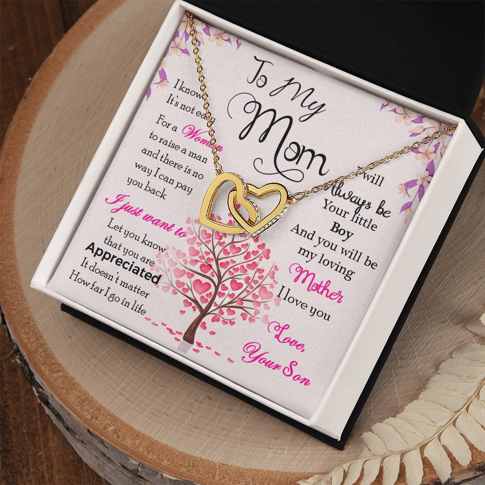 To My Mom – I Know It's Not Easy, Thank You For Everything Necklace