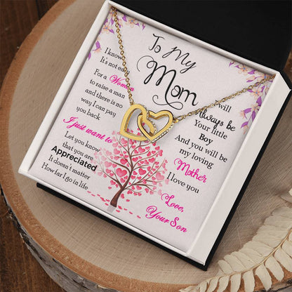 To My Mom – I Know It's Not Easy, Thank You For Everything Necklace