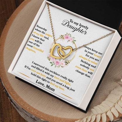 To My Lovely Daughter – Hold This Tight To Feel My Love Necklace