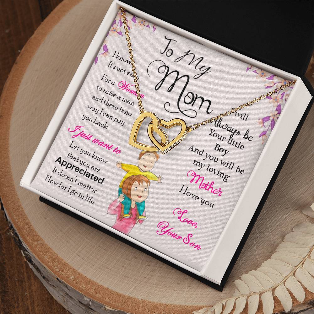 To My Mom – I Will Always Be Your Little Boy Necklace