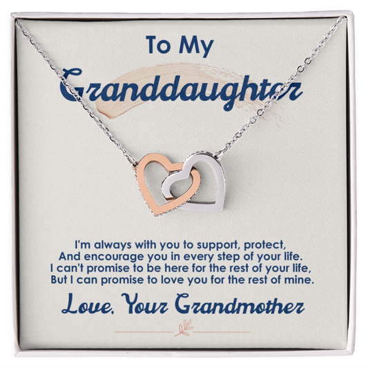To My Granddaughter – I Love You For The Rest Of My Life Necklace