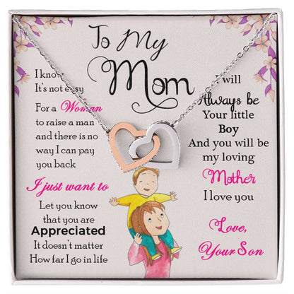 To My Mom – I Will Always Be Your Little Boy Necklace