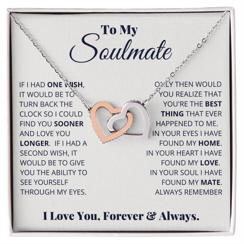 To My Soulmate – I Love You, Forever & Always Necklace