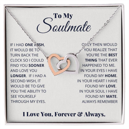 To My Soulmate – I Love You, Forever & Always Necklace