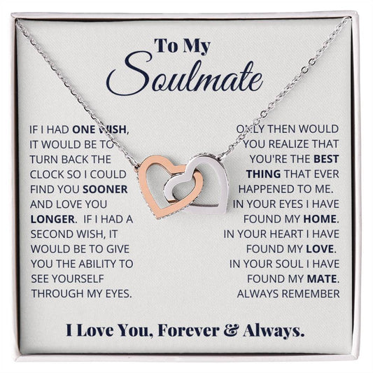 To My Soulmate – I Love You, Forever & Always Necklace