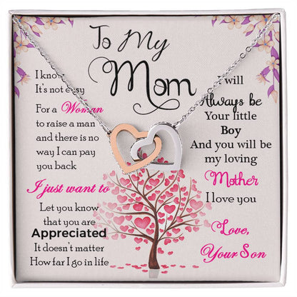 To My Mom – I Know It's Not Easy, Thank You For Everything Necklace