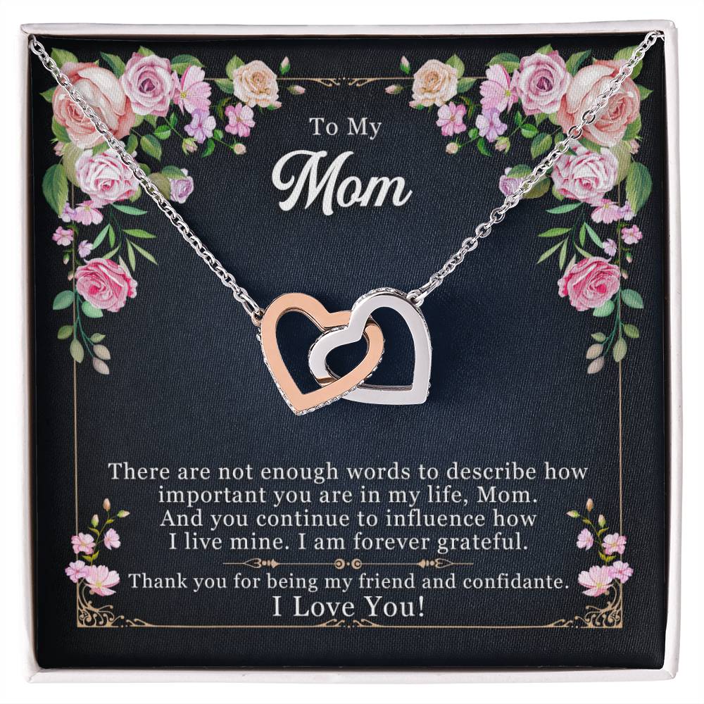 To My Mom - Thank You For Being My Friend Necklace