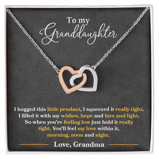 To My Granddaughter – You'll Feel My Love Within This Necklace