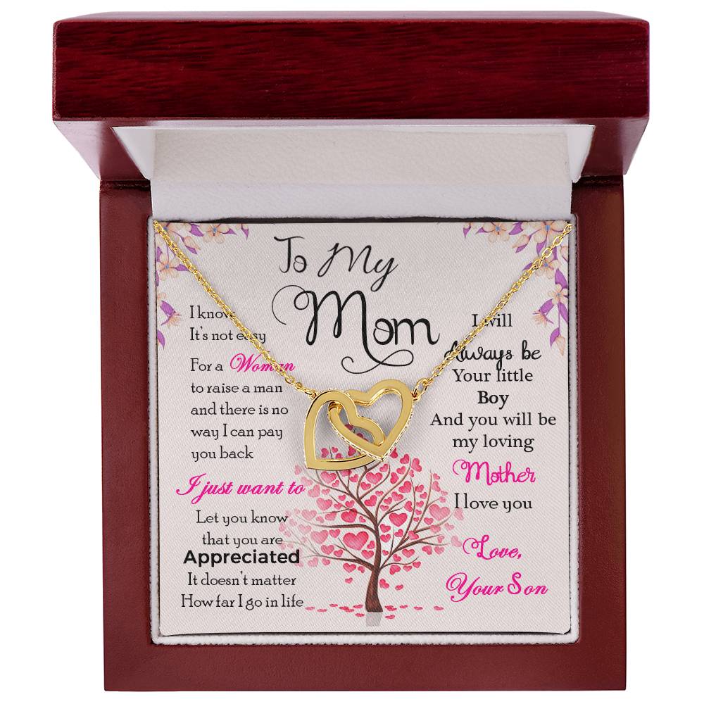 To My Mom – I Know It's Not Easy, Thank You For Everything Necklace
