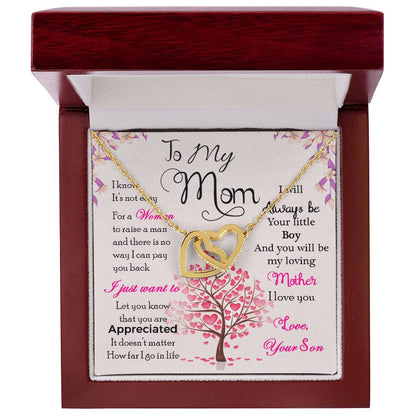 To My Mom – I Know It's Not Easy, Thank You For Everything Necklace