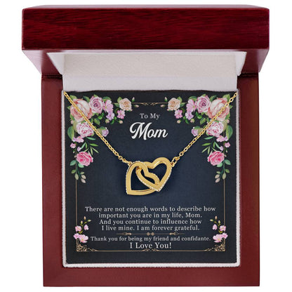 To My Mom - Thank You For Being My Friend Necklace