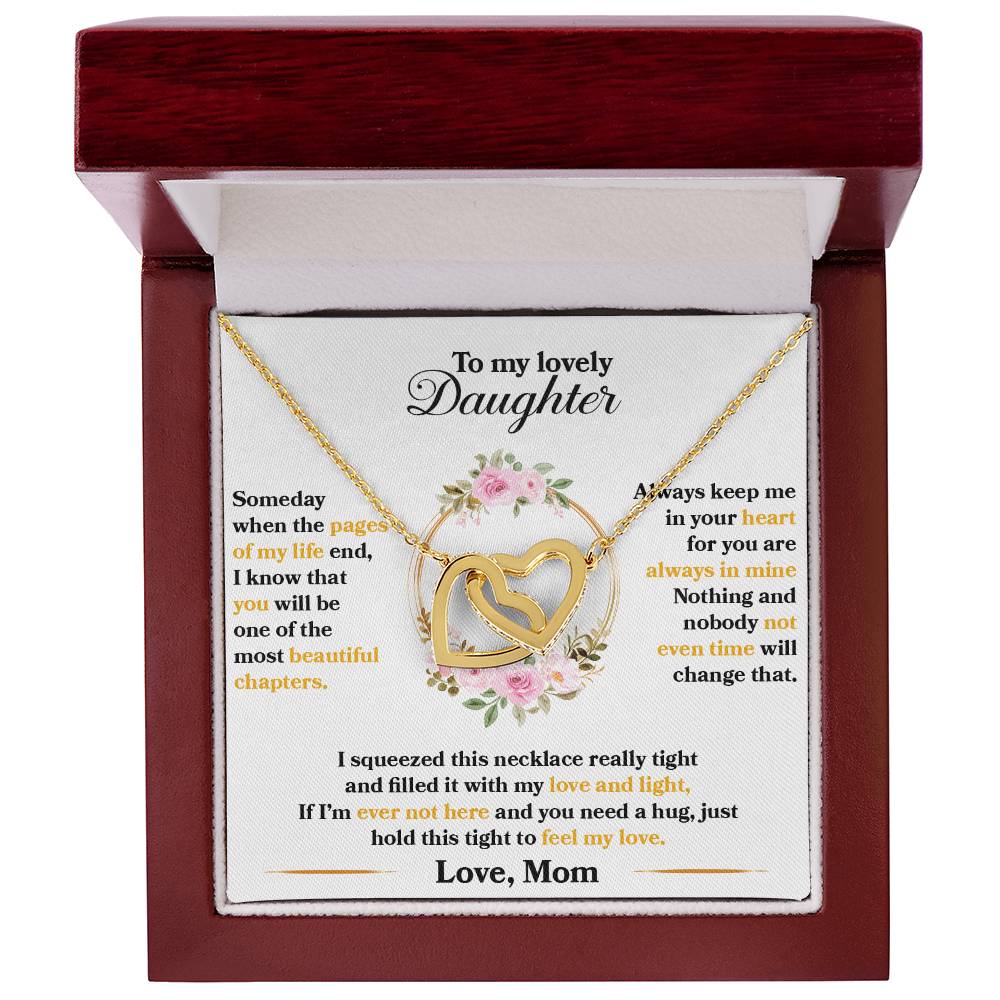 To My Lovely Daughter – Hold This Tight To Feel My Love Necklace