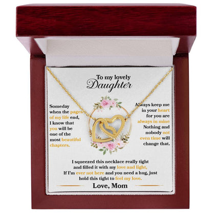 To My Lovely Daughter – Hold This Tight To Feel My Love Necklace