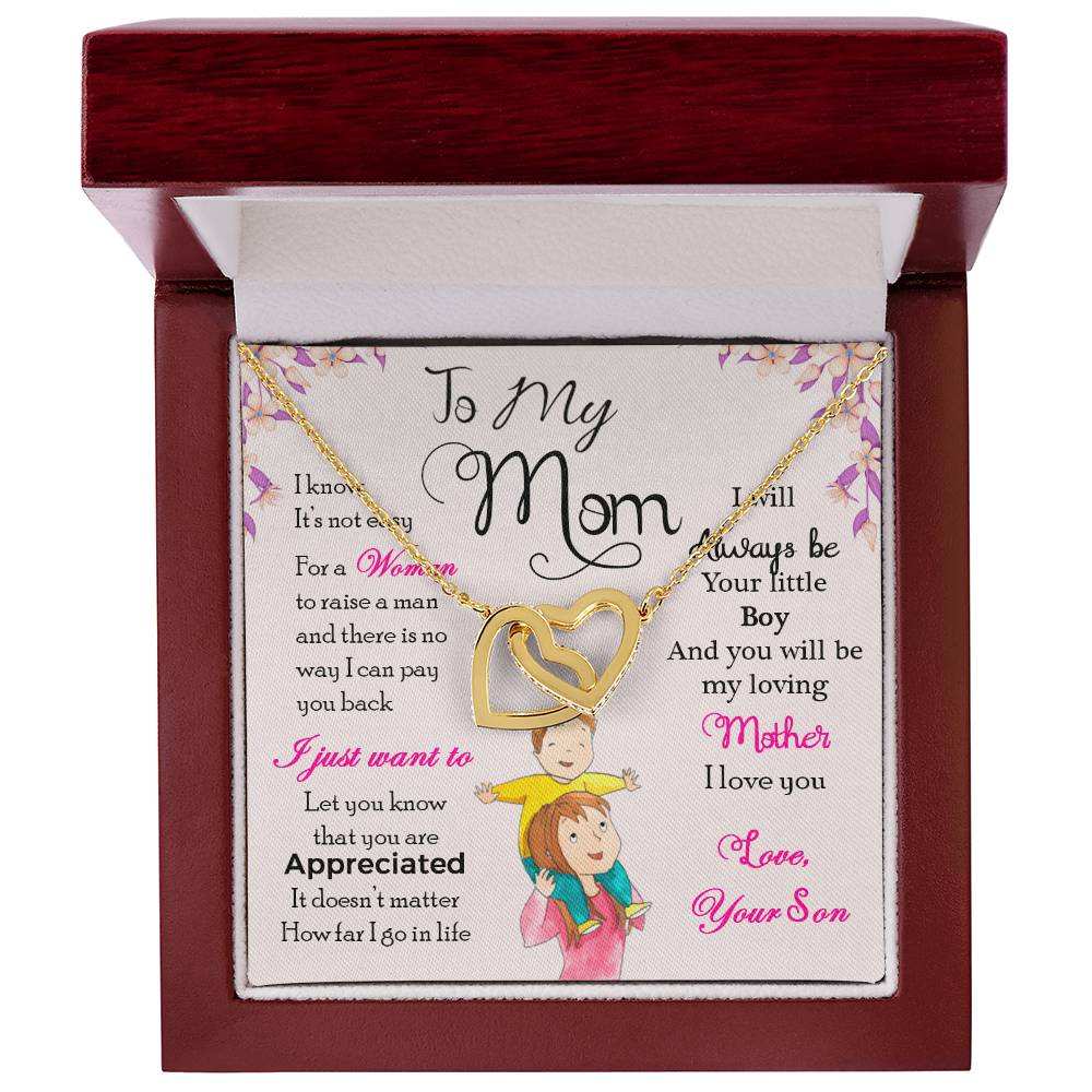To My Mom – I Will Always Be Your Little Boy Necklace