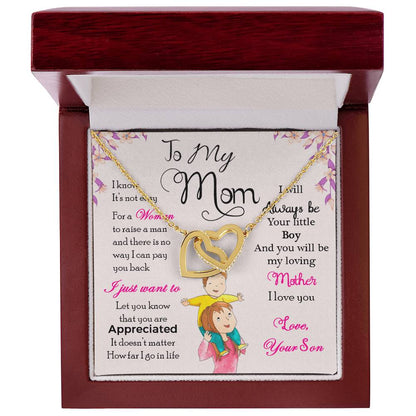 To My Mom – I Will Always Be Your Little Boy Necklace