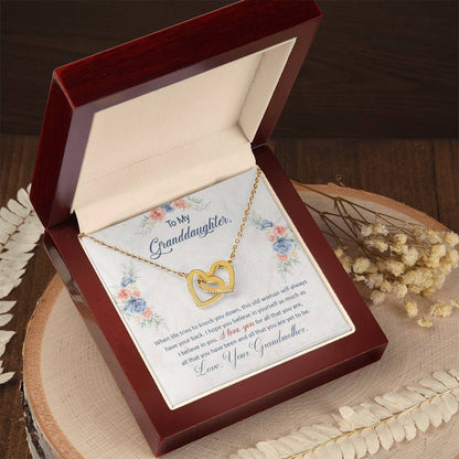 To My Granddaughter – This Old Woman Will Always Have Your Back Necklace