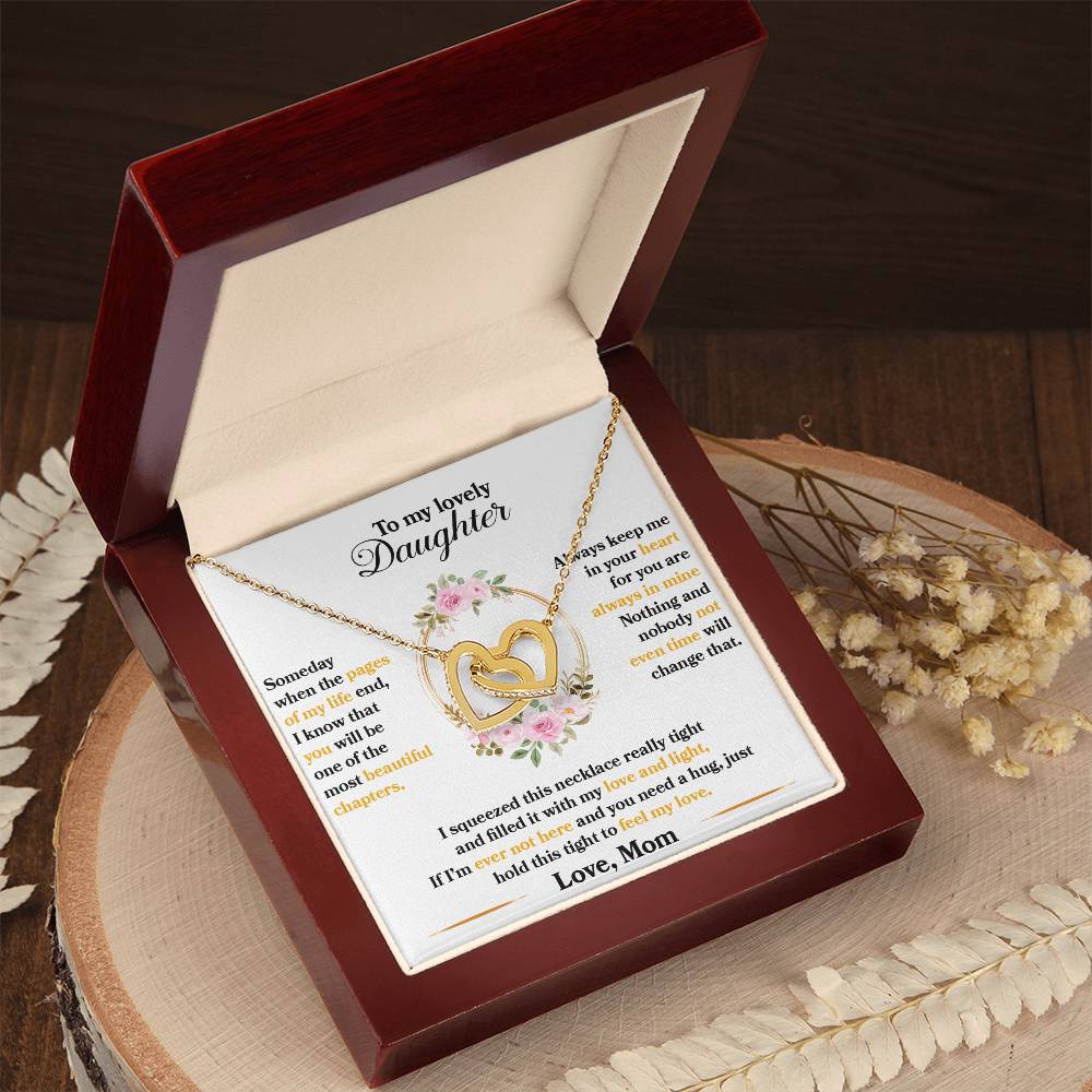 To My Lovely Daughter – Hold This Tight To Feel My Love Necklace