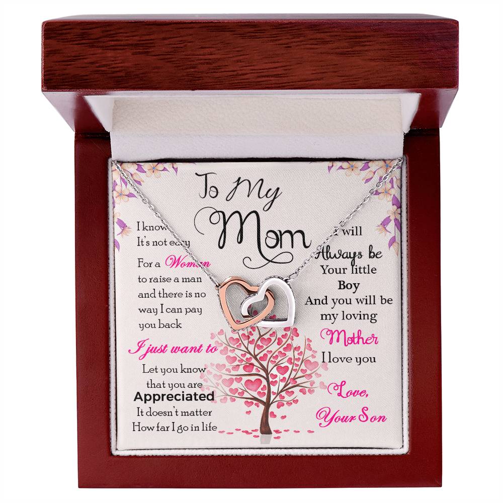 To My Mom – I Know It's Not Easy, Thank You For Everything Necklace