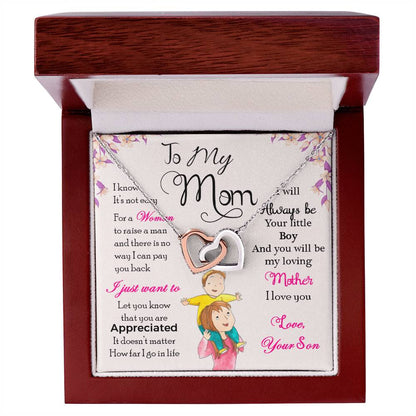 To My Mom – I Will Always Be Your Little Boy Necklace