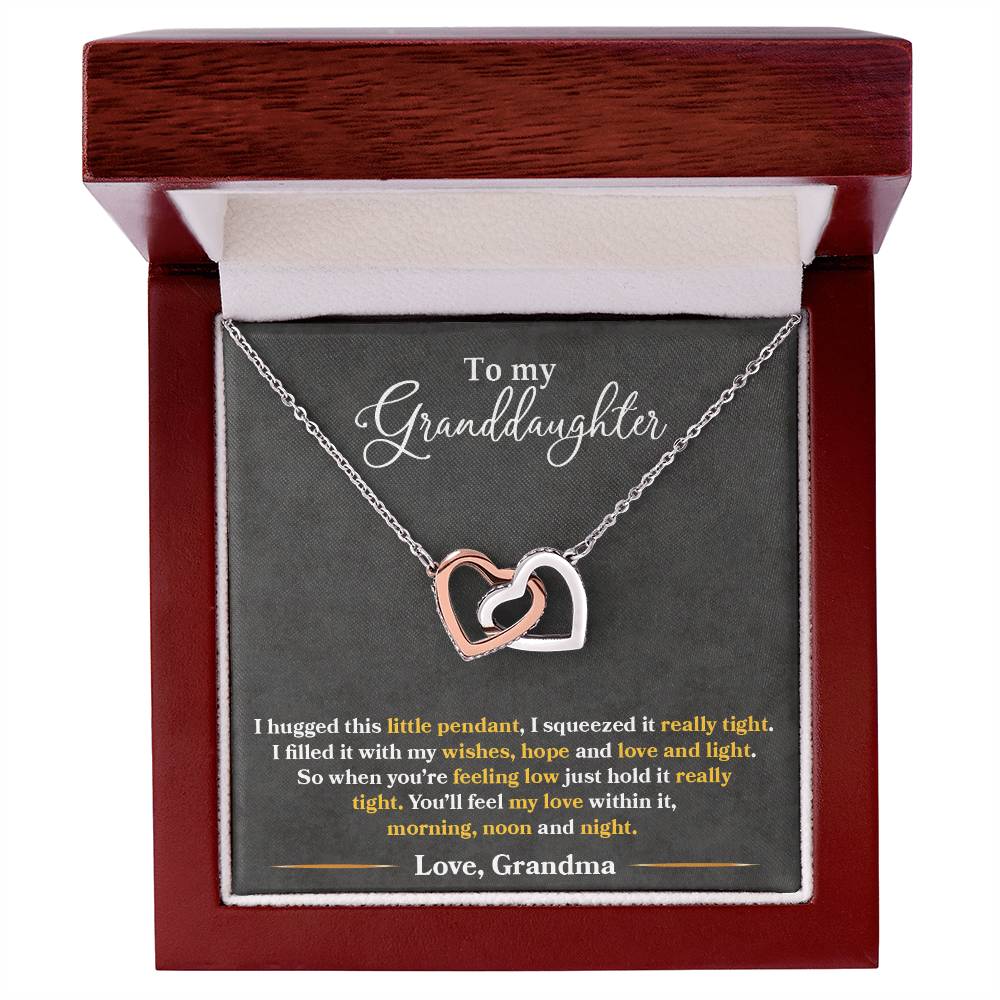 To My Granddaughter – You'll Feel My Love Within This Necklace