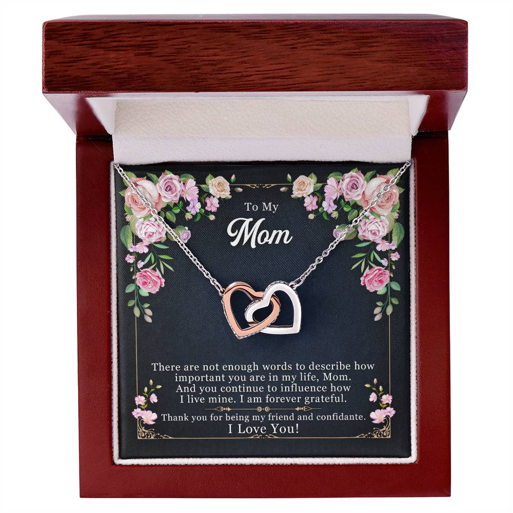 To My Mom - Thank You For Being My Friend Necklace