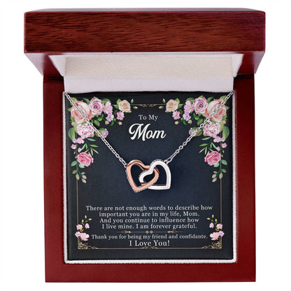 To My Mom - Thank You For Being My Friend Necklace