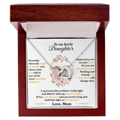To My Lovely Daughter – Hold This Tight To Feel My Love Necklace