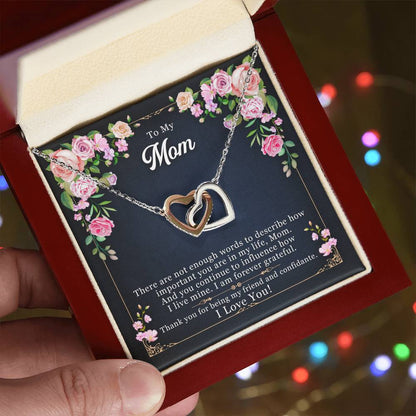 To My Mom - Thank You For Being My Friend Necklace