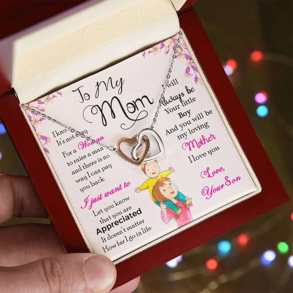 To My Mom – I Will Always Be Your Little Boy Necklace
