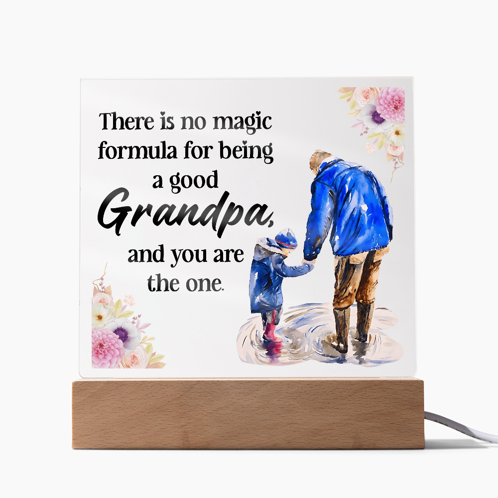 To My Grandpa – You Are the One | LED Acrylic Keepsake Plaque