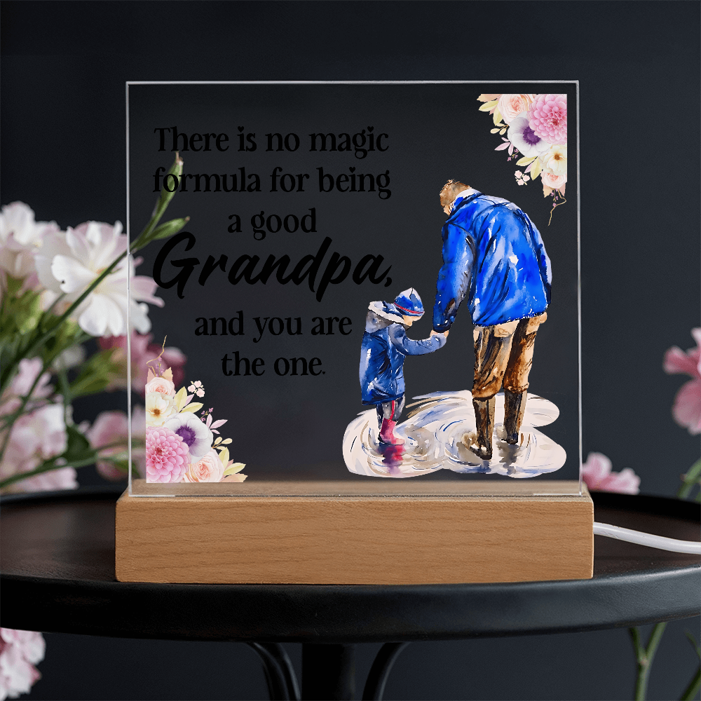 To My Grandpa – You Are the One | LED Acrylic Keepsake Plaque