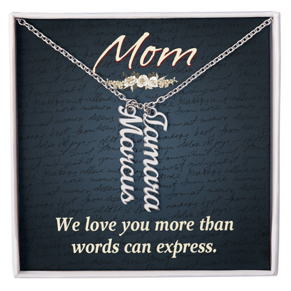 To Mom – Personalized Multi-Name Necklace | Up to 4 Names