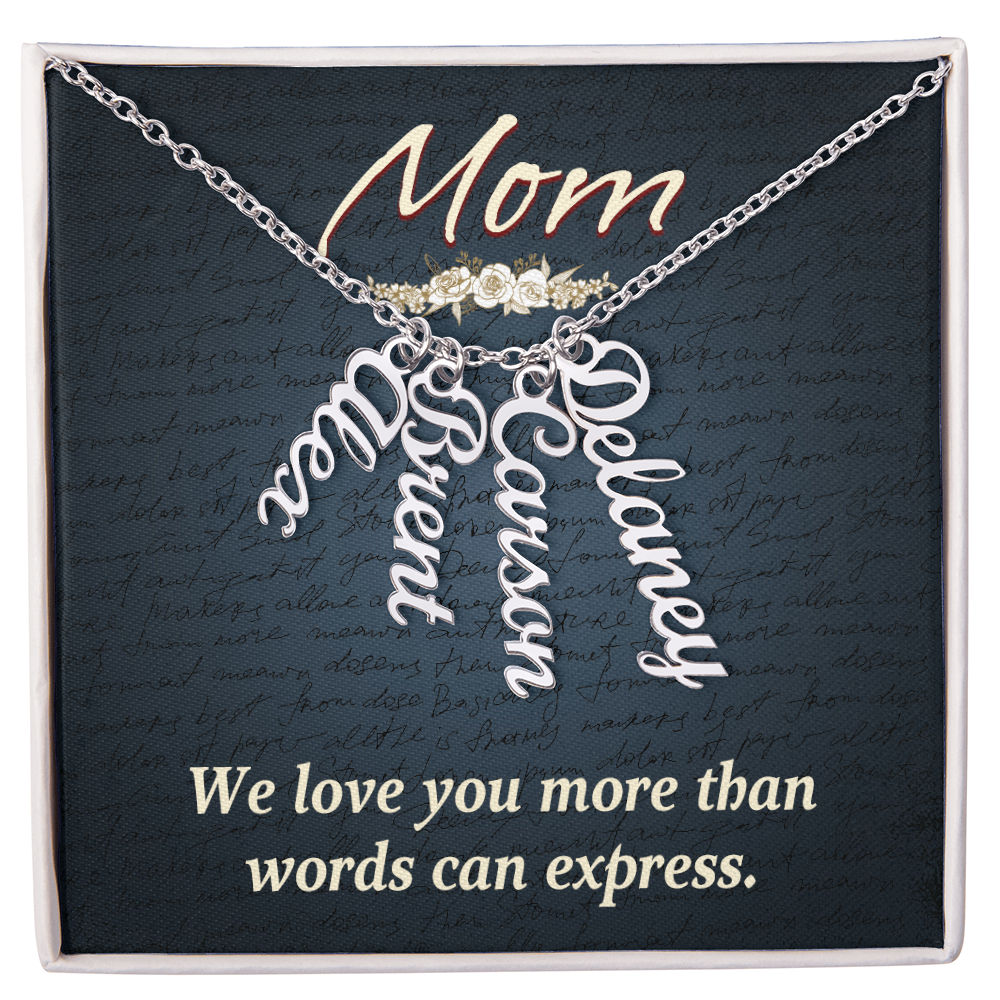 To Mom – Personalized Multi-Name Necklace | Up to 4 Names