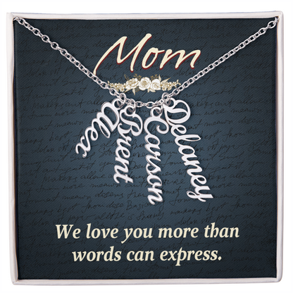 To Mom – Personalized Multi-Name Necklace | Up to 4 Names