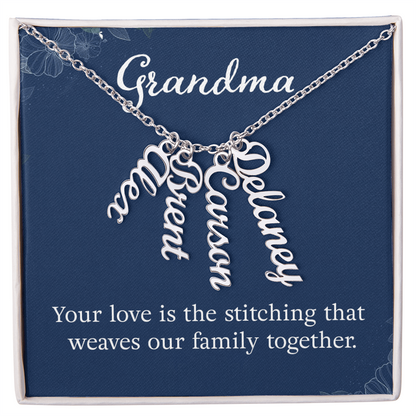 To Grandma – Personalized Multi-Name Necklace | Up to 4 Names