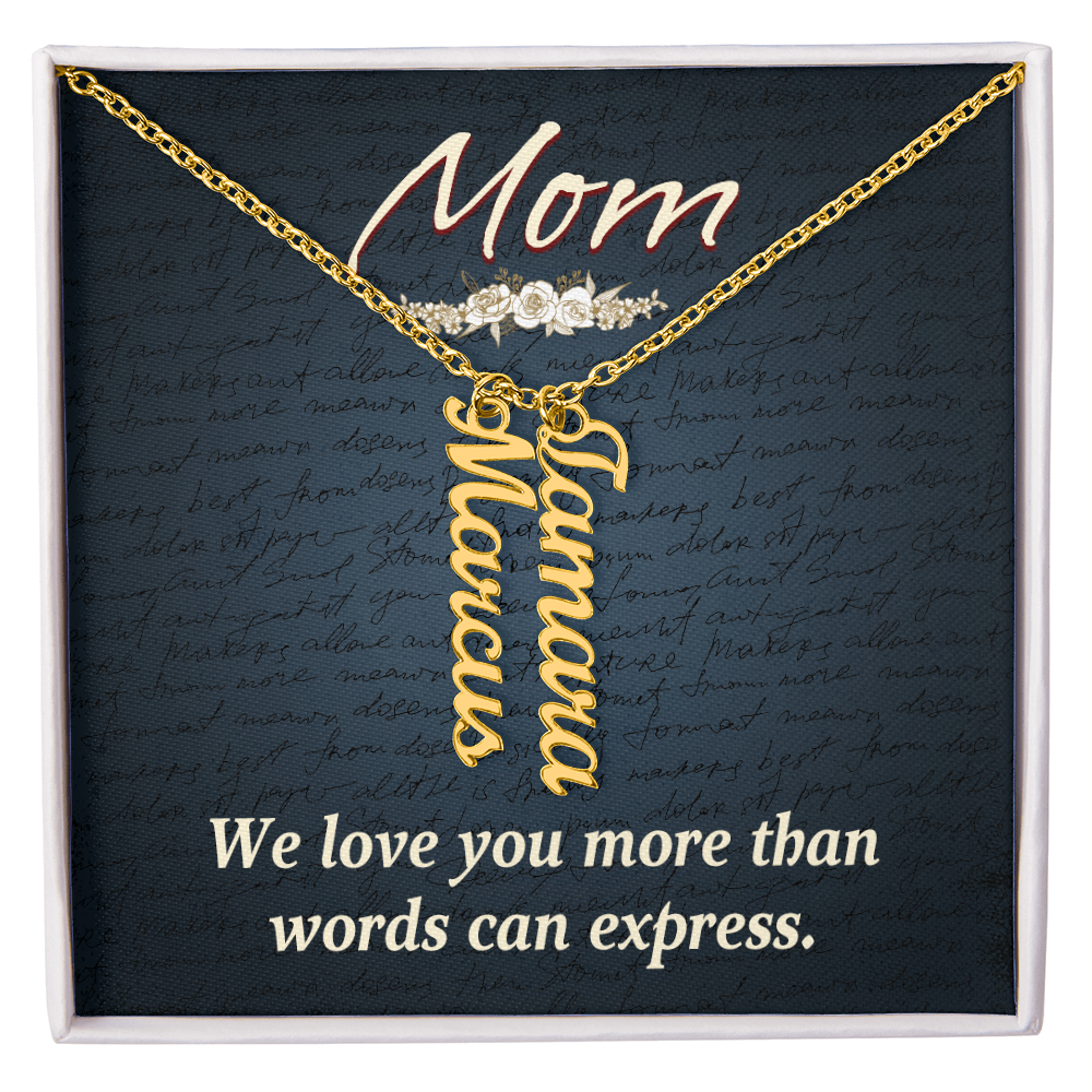 To Mom – Personalized Multi-Name Necklace | Up to 4 Names