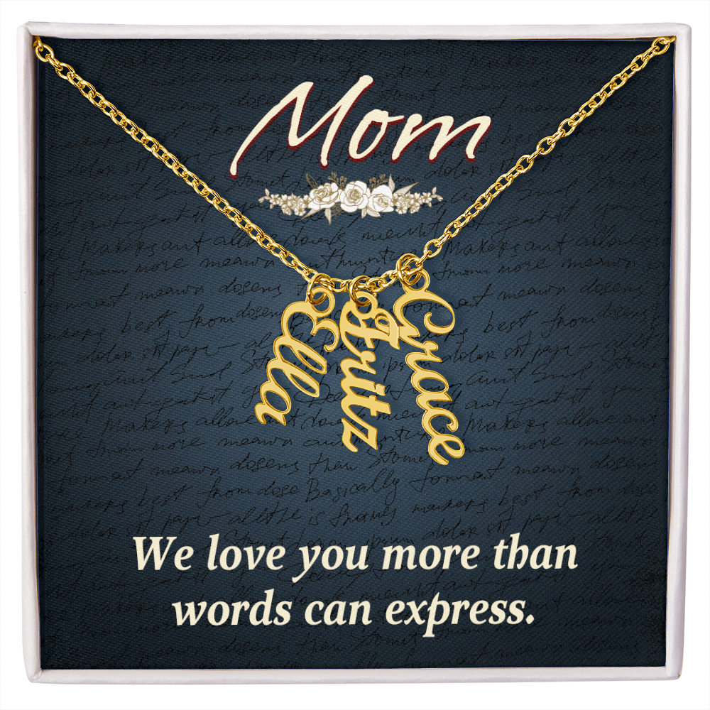 To Mom – Personalized Multi-Name Necklace | Up to 4 Names