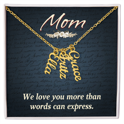 To Mom – Personalized Multi-Name Necklace | Up to 4 Names