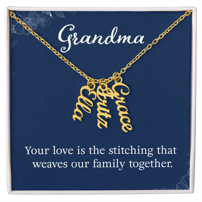 To Grandma – Personalized Multi-Name Necklace | Up to 4 Names