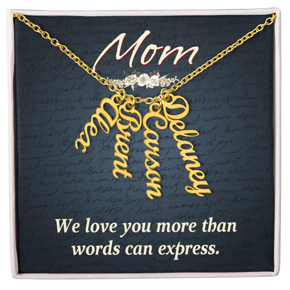 To Mom – Personalized Multi-Name Necklace | Up to 4 Names