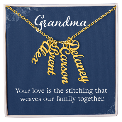 To Grandma – Personalized Multi-Name Necklace | Up to 4 Names