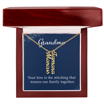 To Grandma – Personalized Multi-Name Necklace | Up to 4 Names